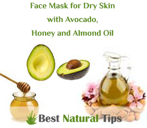 Homemade Face Mask for Dry Skin with Avocado, Honey and Almond Oil