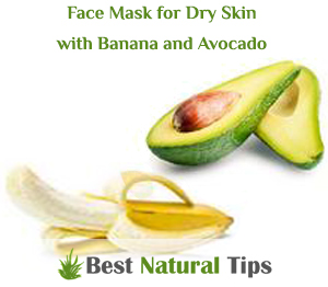 Homemade Face Mask for Dry Skin with Banana and Avocado
