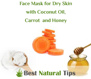 Homemade Face Mask for Dry Skin with Coconut Oil, Carrot and Honey