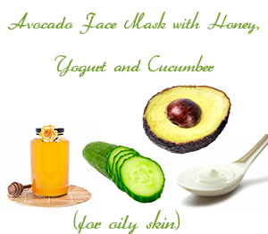 Avocado Face Mask with Honey, Yogurt and Cucumber