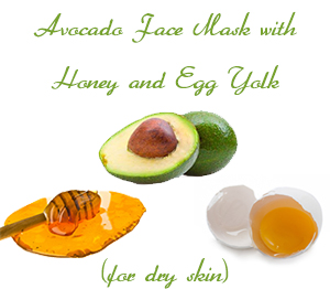 Avocado Face Mask with Honey and Egg Yolk 