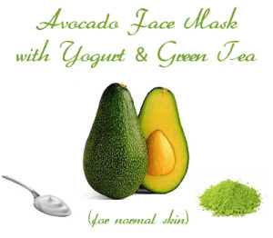 Avocado Face Mask with Yogurt and Green Tea 