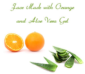 Homemade Face Mask for Oily Skin with Orange and Aloe Vera Gel