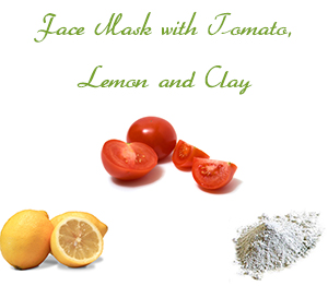 Homemade Face Mask for Oily Skin with Tomato, Lemon and Clay